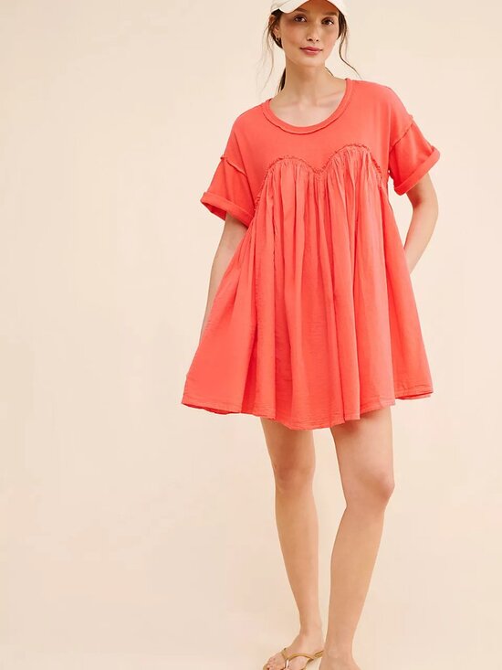 Free People Dresses & Skirts - Free People Catalina Babydoll Mini Dress Size Med EUC